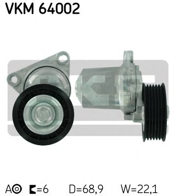 VKM 64002 SKF Натягувач поліклинового ременя1